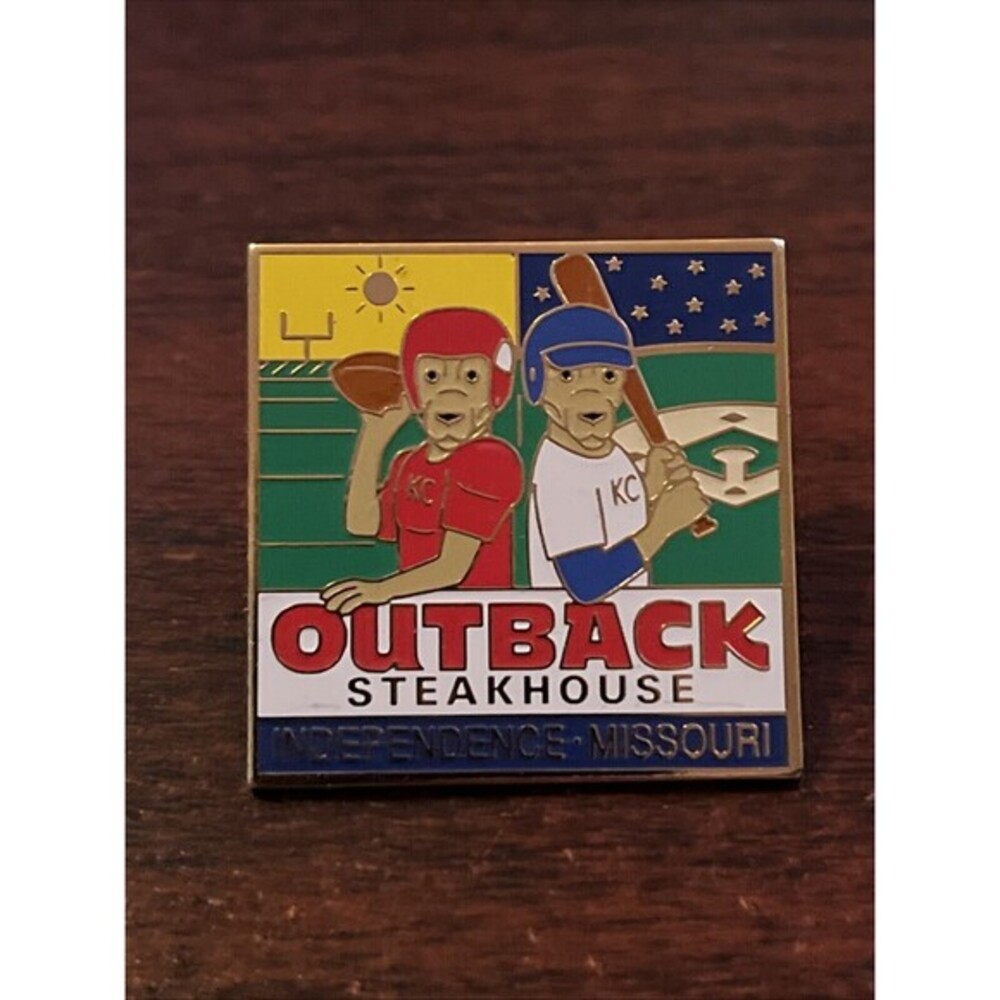 Outback Steakhouse Independence Missouri Kangaroos Football Baseball Hat Pin